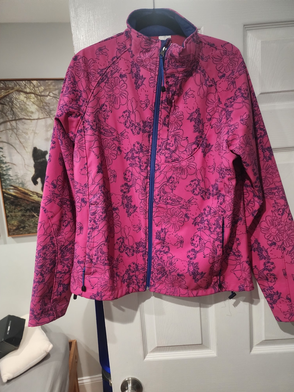 Women’s Pink Floral Softshell Jacket